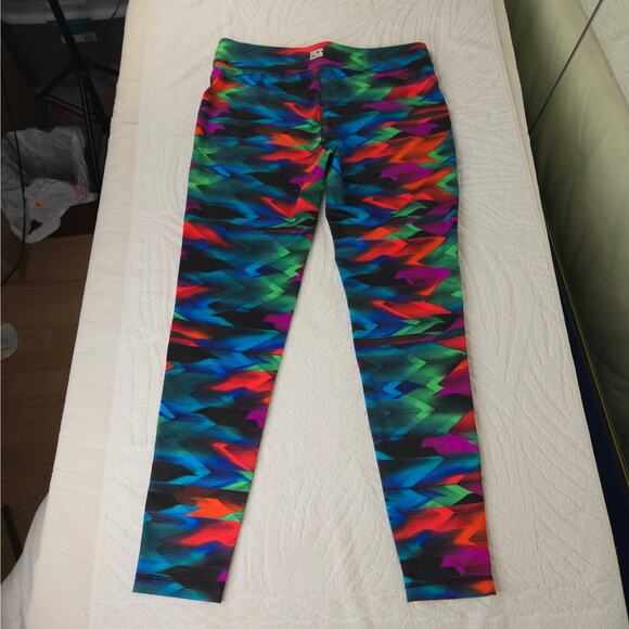 🎄 FILA Sport EUC Running Performance leggings Medium pink green blue Red Black - Picture 3 of 15